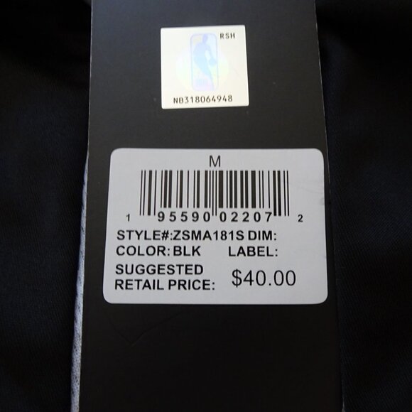 NBA Athletic Shorts Men's Size M Black Elastic Waist - Picture 6 of 6